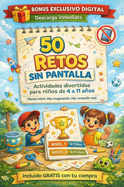 🎁 Regalo Digital: 50 Retos Sin Pantalla