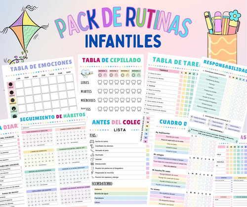 ⭐ Sistema diario- Pack de Rutinas Infantiles